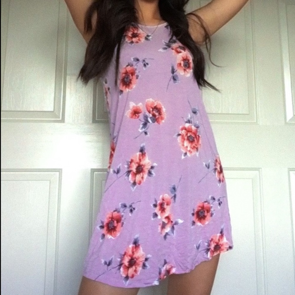 Lavender floral dress